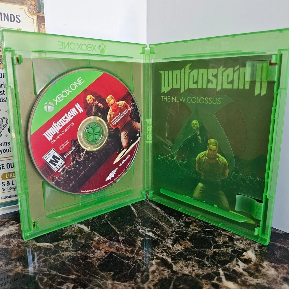 Wolfenstein II The New Colossus Xbox One 4K Ultra HD Bethesda Action Game Disc